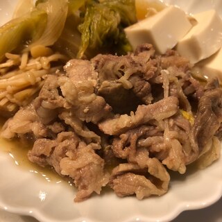 簡単＊野菜たっぷり肉豆腐